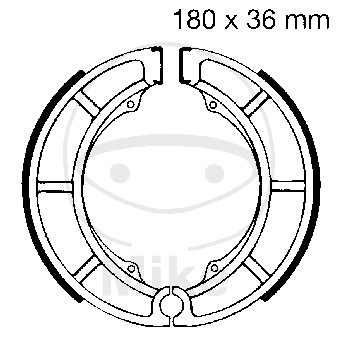 Piese moto - Brake shoe set EBC S626 inclusiv arcurile