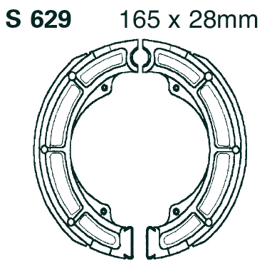 Piese moto - Brake shoe set EBC S629G canelati