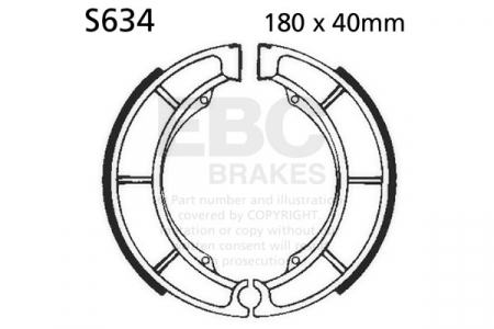 Piese moto - Brake shoe set EBC S634
