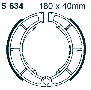 Piese moto - Brake shoe set EBC S634G canelati