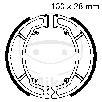 Piese moto - Brake shoe set EBC Y506 inclusiv arcurile