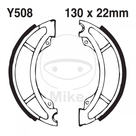 Piese moto - Brake shoe set EBC Y508G canelati inclusiv arcurile