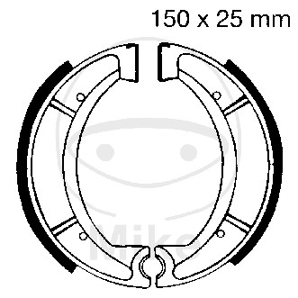Piese moto - Brake shoe set EBC Y510 inclusiv arcurile