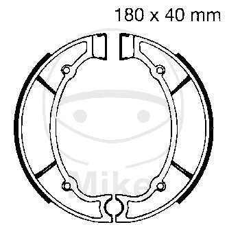 Piese moto - Brake shoe set EBC Y512 inclusiv arcurile