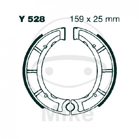 Piese moto - Brake shoe set EBC Y528 inclusiv arcurile