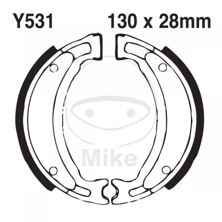 Piese moto - Brake shoe set EBC Y531 inclusiv arcurile