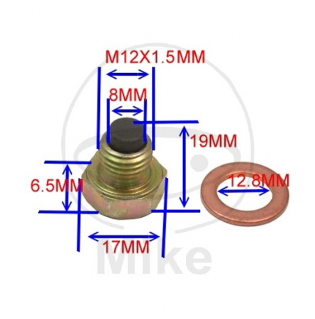 Buson baie ulei magnetic JMP M12X1.50 cu saiba [1]