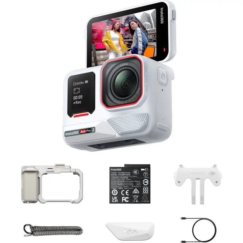 ACCESORII - Camera de actiune Insta360 Ace Pro 2 Xplorer Bundle Moonlight Silver