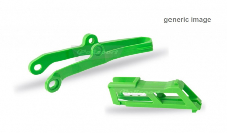 Piese moto - Chain guide / slider kit POLISPORT green 05