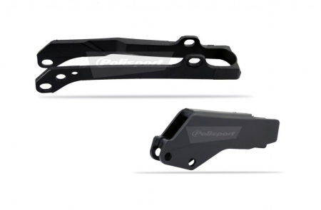 Piese moto - Chain guide / slider kit POLISPORT Negru