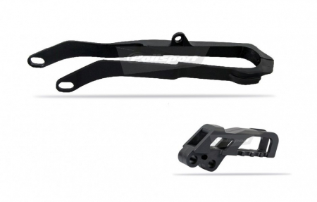 Piese moto - Chain guide / slider kit POLISPORT Negru