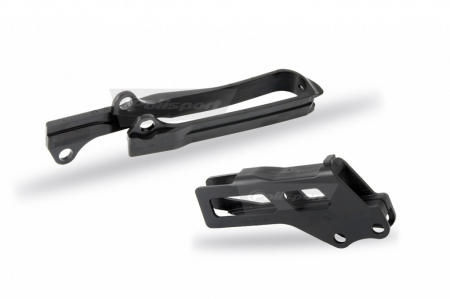 Piese moto - Chain guide / slider kit POLISPORT Negru