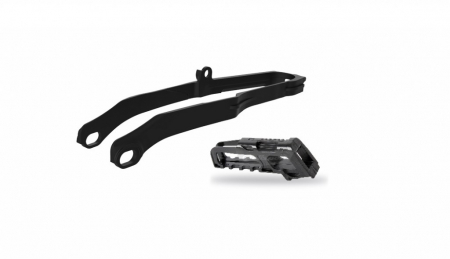 Piese moto - Chain guide / slider kit POLISPORT Negru