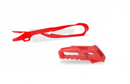Piese moto - Chain guide / slider kit POLISPORT red CR 04