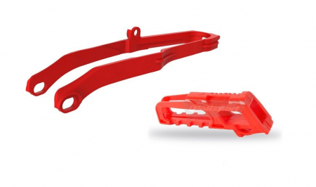 Piese moto - Chain guide / slider kit POLISPORT red CR 04
