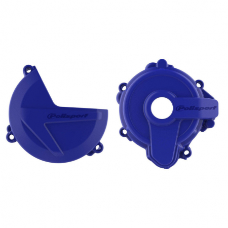 Piese moto - Clutch and ignition cover protector kit POLISPORT 91005 Albastru