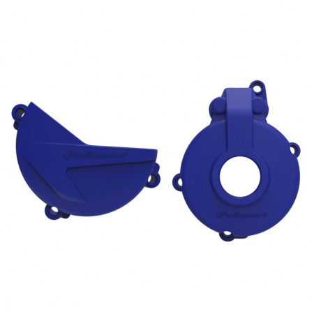 Piese moto - Clutch and ignition cover protector kit POLISPORT 91007 Albastru