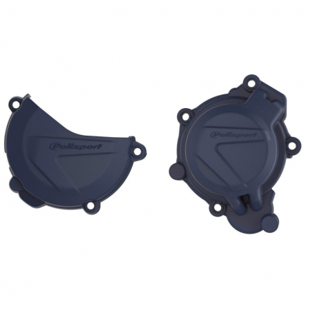 Piese moto - Clutch and ignition cover protector kit POLISPORT Albastru