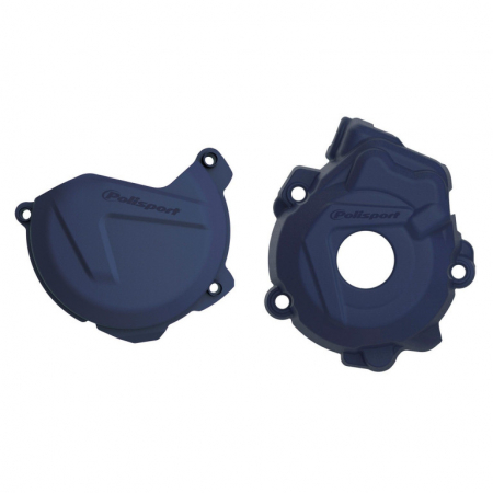 Piese moto - Clutch and ignition cover protector kit POLISPORT Albastru