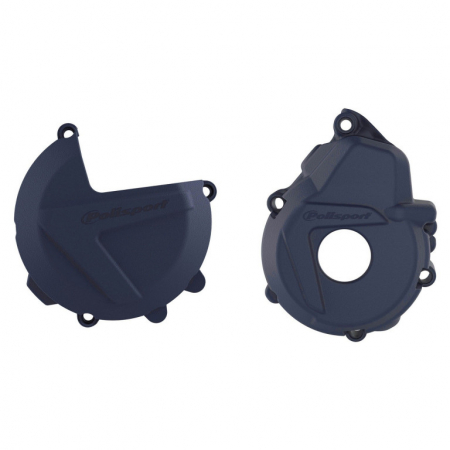 Piese moto - Clutch and ignition cover protector kit POLISPORT Albastru
