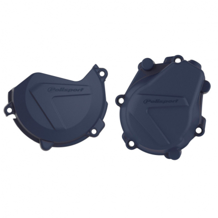 Piese moto - Clutch and ignition cover protector kit POLISPORT Albastru