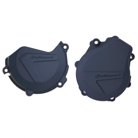 Piese moto - Clutch and ignition cover protector kit POLISPORT Albastru