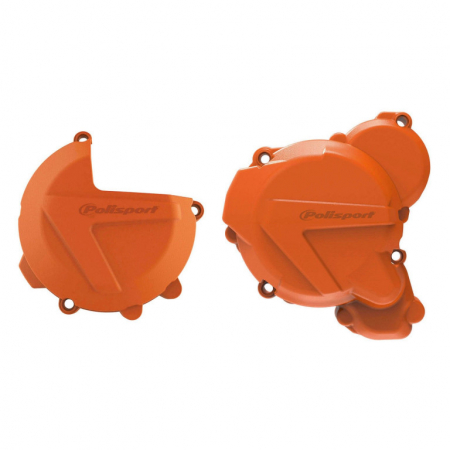Piese moto - Clutch and ignition cover protector kit POLISPORT Portocaliu