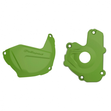 Piese moto - Clutch and ignition cover protector kit POLISPORT Verde