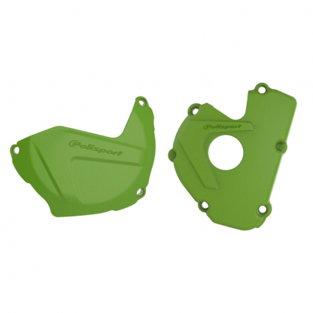 Piese moto - Clutch and ignition cover protector kit POLISPORT Verde