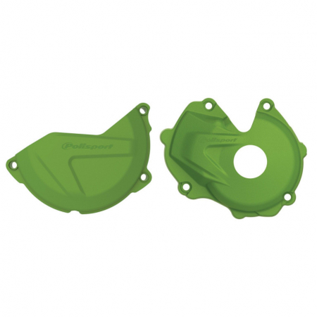 Piese moto - Clutch and ignition cover protector kit POLISPORT Verde