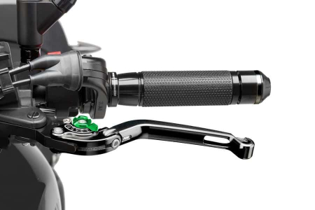 Piese moto - Clutch lever without adapter PUIG 260NV foldable negru/verde