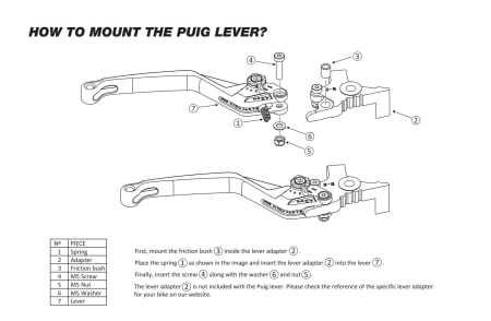 Clutch lever without adapter PUIG 4.0 4210NN foldable black/black [5]