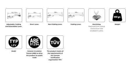 Clutch lever without adapter PUIG 4.0 4230NV standard negru/verde [6]