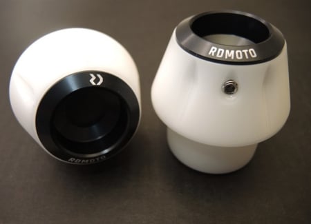 Piese moto - Crash protectors RDMOTO KTM13N Alb with black caps