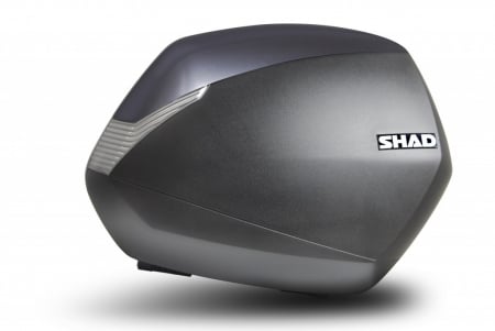 Piese moto - Cutii laterale cu capace colorate SHAD SH36 Gri inchis (pair) with PREMIUM lock