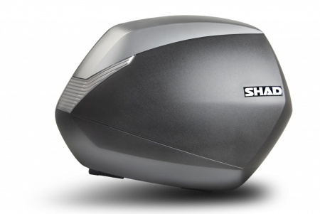Piese moto - Cutii laterale cu capace colorate SHAD SH36 New titanium (pair) with PREMIUM lock