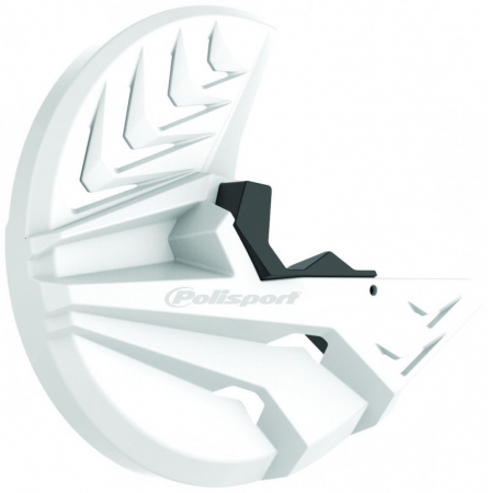 Piese moto - Disc & bottom fork protector POLISPORT PERFORMANCE alb/negru