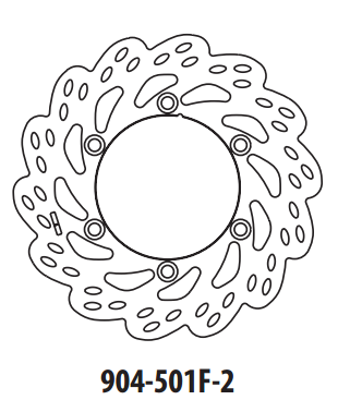 Piese moto - Disc de frana GOLDFREN 904-501F-2 fata 260 mm
