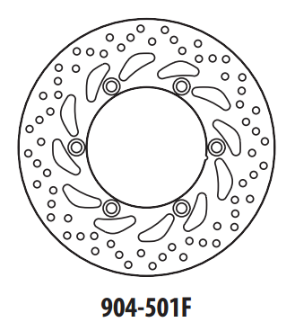 Piese moto - Disc de frana GOLDFREN 904-501F fata 260 mm