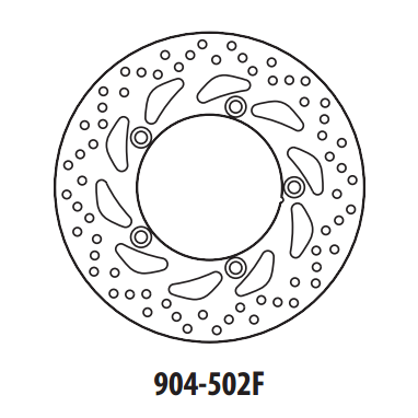 Piese moto - Disc de frana GOLDFREN 904-502F fata 260 mm