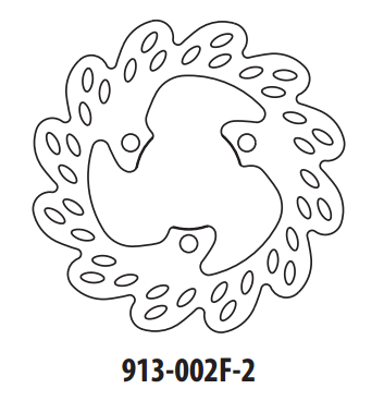 Piese moto - Disc de frana GOLDFREN 913-002F-2 fata 190 mm