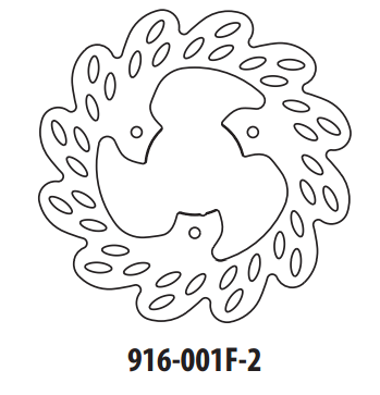 Piese moto - Disc de frana GOLDFREN 916-001F-2 fata 190 mm
