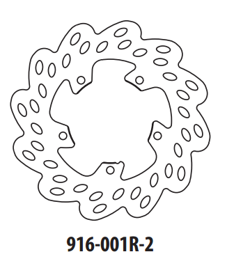 Piese moto - Disc de frana GOLDFREN 916-001R-2 spate 175 mm