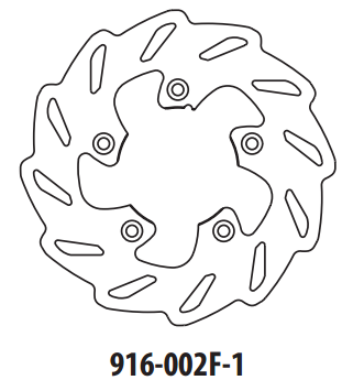 Piese moto - Disc de frana GOLDFREN 916-002F-1 fata 173,5 mm