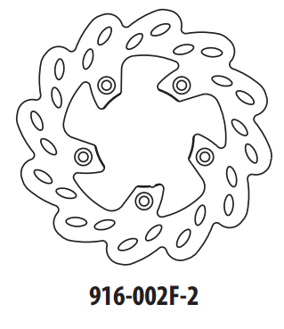 Piese moto - Disc de frana GOLDFREN 916-002F-2 fata 173,5 mm