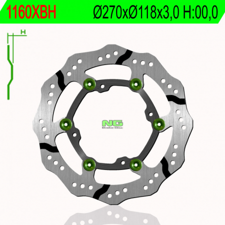 Piese moto - Disc de frana NG 1160XBH
