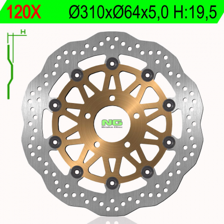 Piese moto - Disc de frana NG 120X