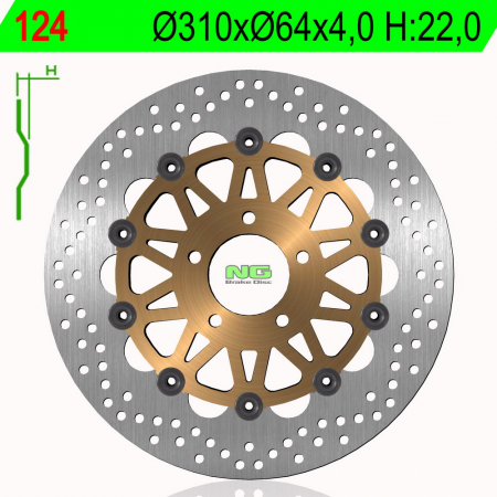 Piese moto - Disc de frana NG 124