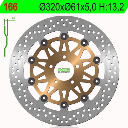 Piese moto - Disc de frana NG 166