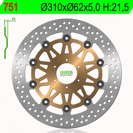 Piese moto - Disc de frana NG 751